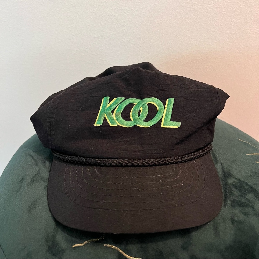 Vintage Kool Cigarette Black Hat Rope Snapback